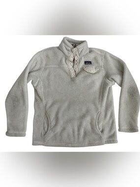 Patagonia Off-White Snap-T fuzzy Pullover
